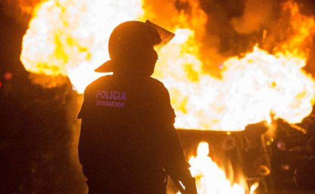 Nueve detenidos en los enfrentamientos entre manifestantes y Mossos