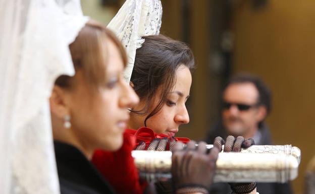 Procesión de El Encuentro en Ponferrada. 