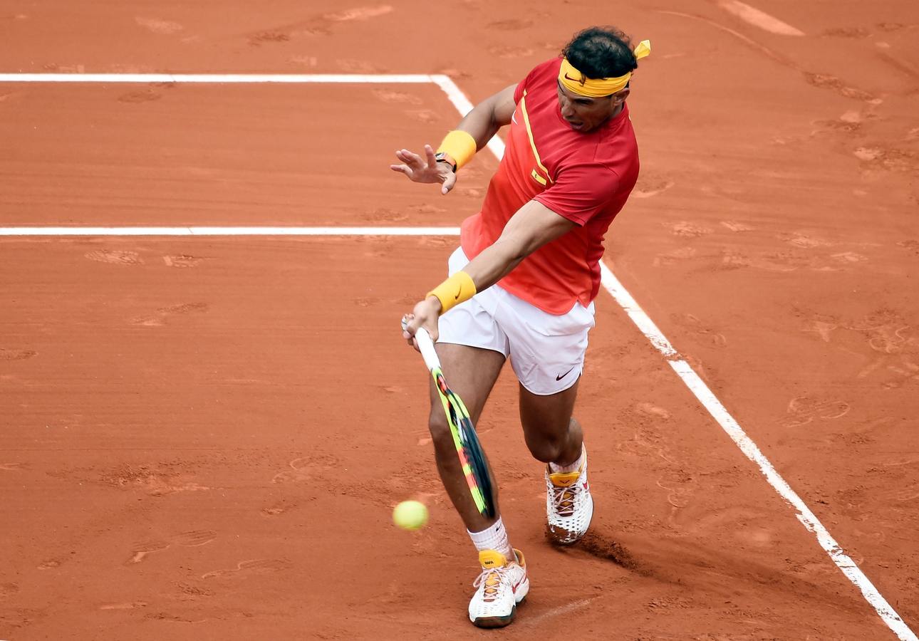 Rafa Nadal y Philipp Kohlschreiber, los protagonistas del segundo partido de la elminatoria de la Copa Davis entre España y Alemania. 