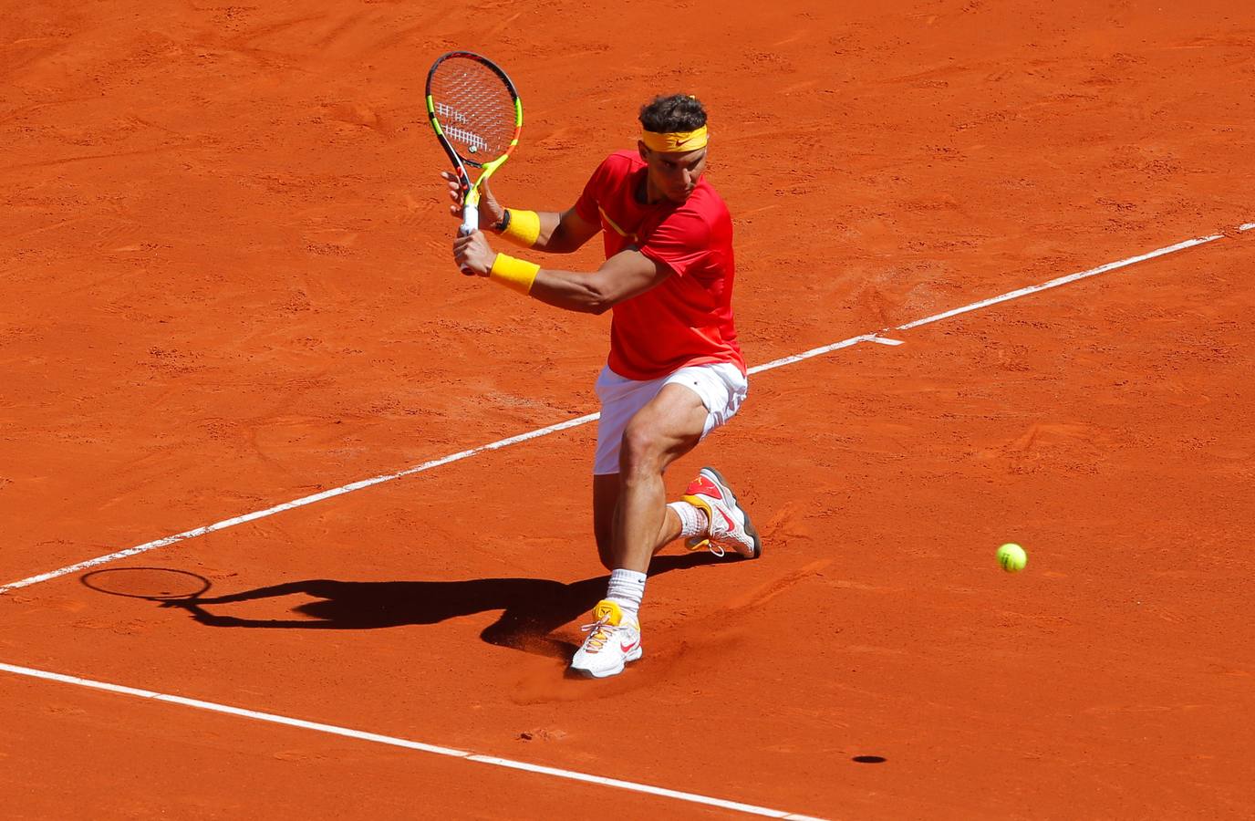 Rafael Nadal, número 1 mundial, disputó el cuareto partido de la elminatoria entre España y Alemania ante Alexander Zverev.