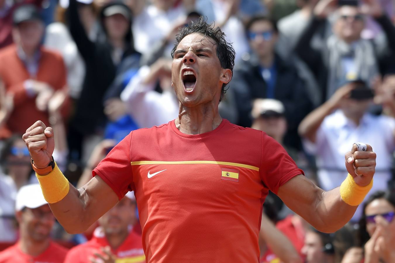 Rafael Nadal, número 1 mundial, disputó el cuareto partido de la elminatoria entre España y Alemania ante Alexander Zverev.