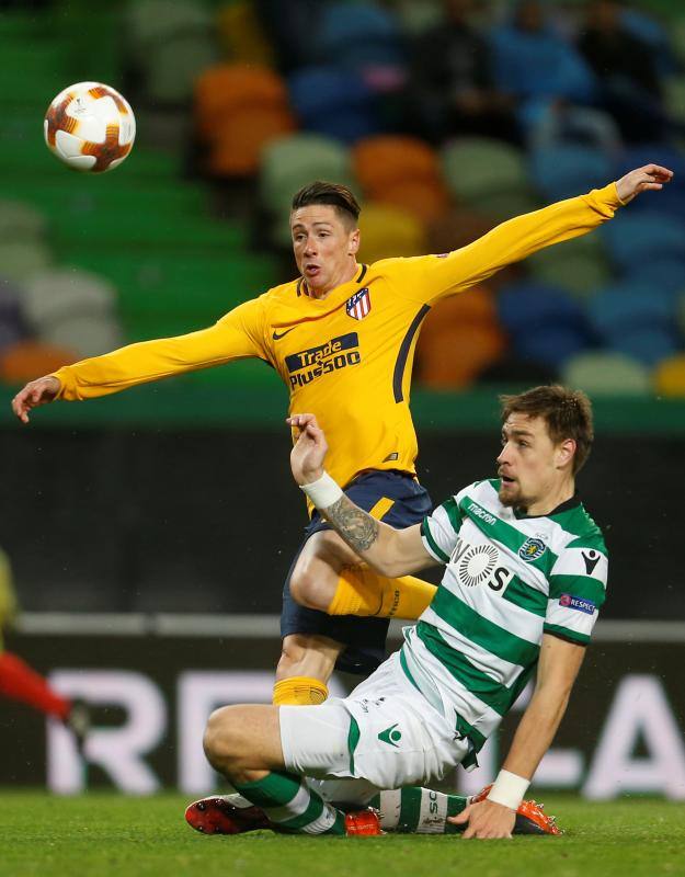 Las mejores ilustraciones del partido de vuelta de cuartos de final de la Liga Europa entre el Sporting de Portugal y el Atlético de Madrid, en el José Alvalade lisboeta.