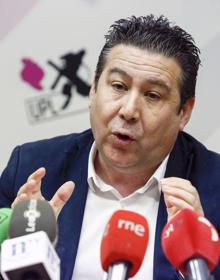 Imagen secundaria 2 - IMágenes de la rueda de prensa de este lunes en la sede de UPL.