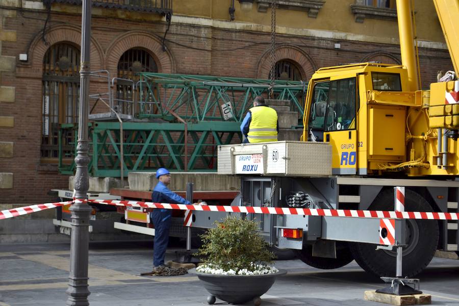 Las obras en el Museo de la Semana Santa se han hecho visibles este lunes desde el exterior