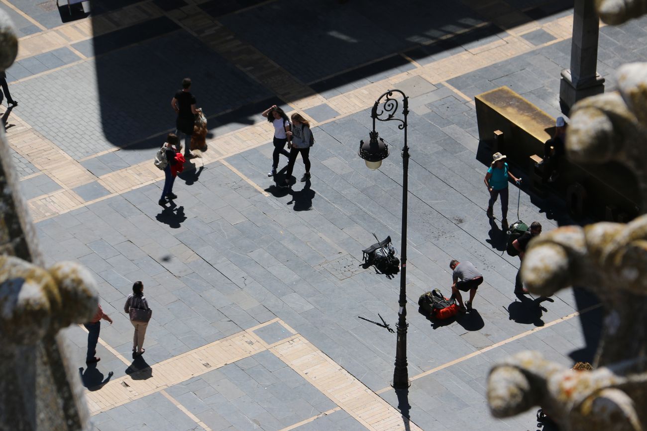 IMágenes de León tomadas desde la última 'terraza' de la torre norte de la Catedral de León.