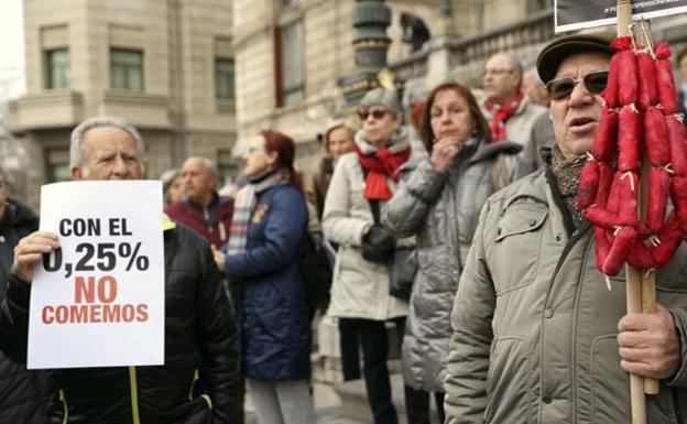 Protesta de pensionistas. 