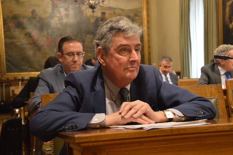 Graciliano Palomo, en el Senado. 