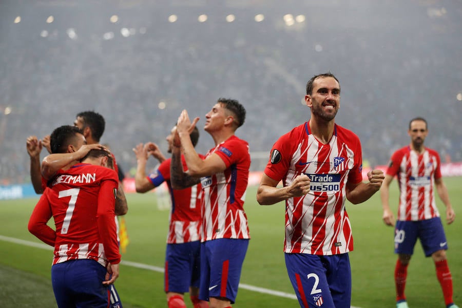 Dos tantos de Antoine Griezmann y otro de Gabi le sirvieron al Atlético de Madrid para derrotar en Lyon al Olympique de Marsella y conquistar su tercera Europa League. 