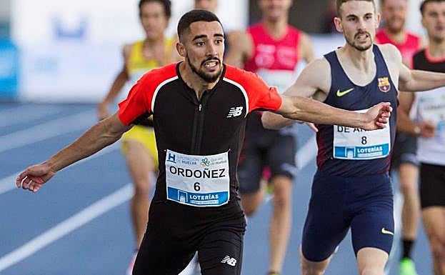 Saúl Ordóñez, en el Meeting de Huelva.