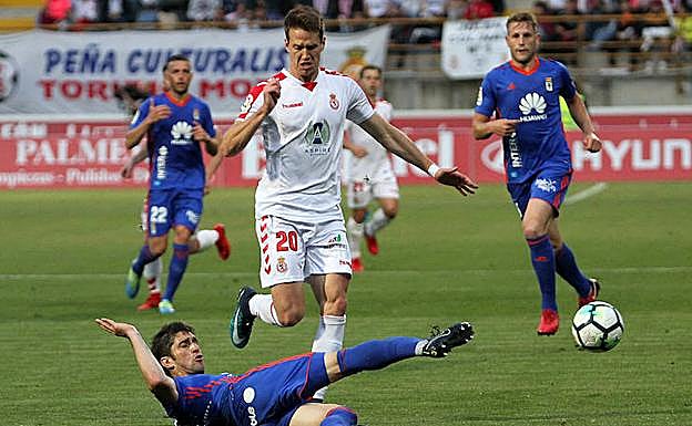 Señé, en el partido ante el Real Oviedo.