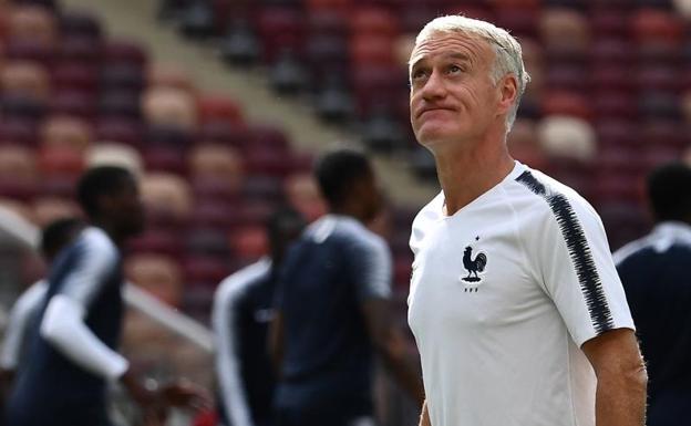 Didier Deschamps, en un entrenamiento.