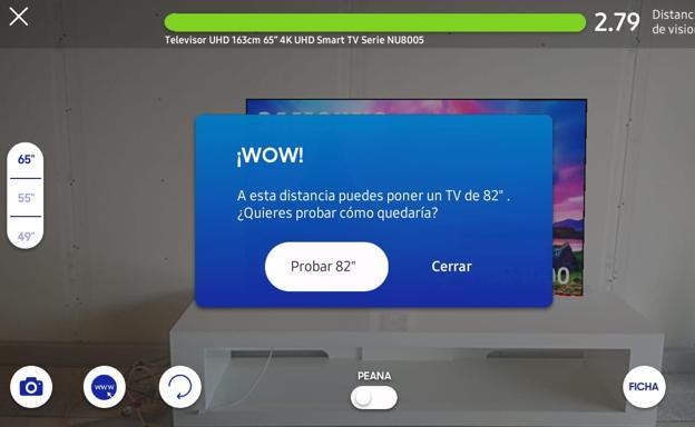 La app de Samsung que 'crea' una tele por Realidad Aumentada.