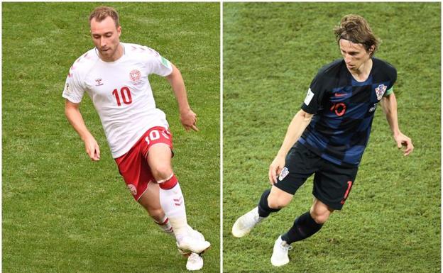 Modric y Eriksen, durante un partido