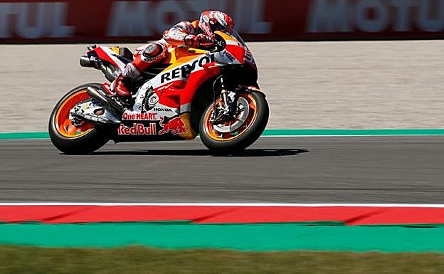 Márquez, durante la carrera.