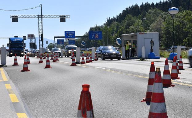 Controles en la frontera entre Alemania y Austria.