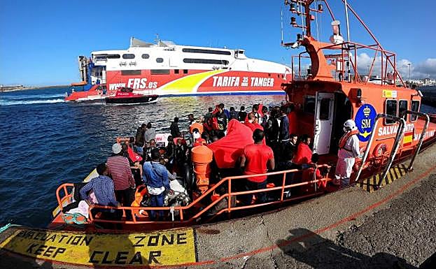 Inmigrantes en Tarifa.