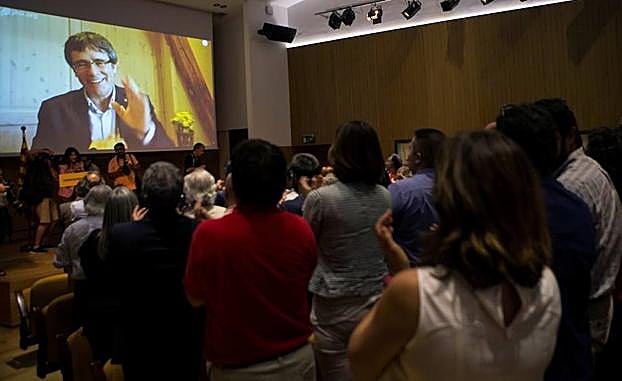 Conferencia de Puigdemont. 