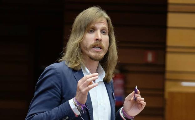 Pablo Fernández, procurador en las Cortes de Castilla y León por Podemos. 