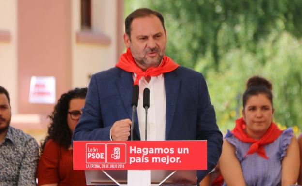 José Luis Ábalos, durante su intervención.