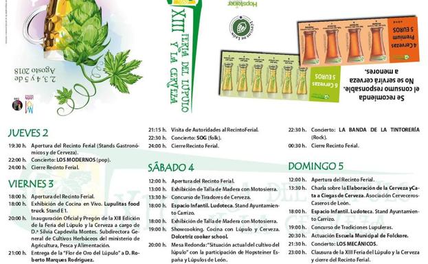 Cartel de la XIII Feria del lúpulo y la cerveza. 