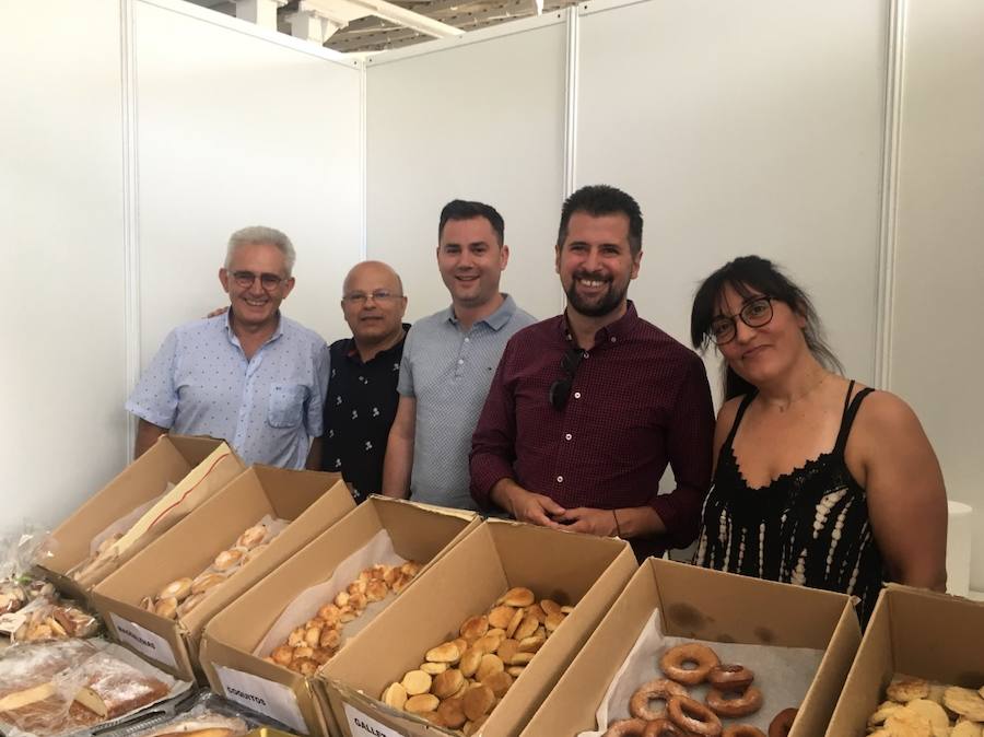 Luis Tudanca, junto a Javier Alfonso Cendón y Faustino Sánchez en la Feria. 