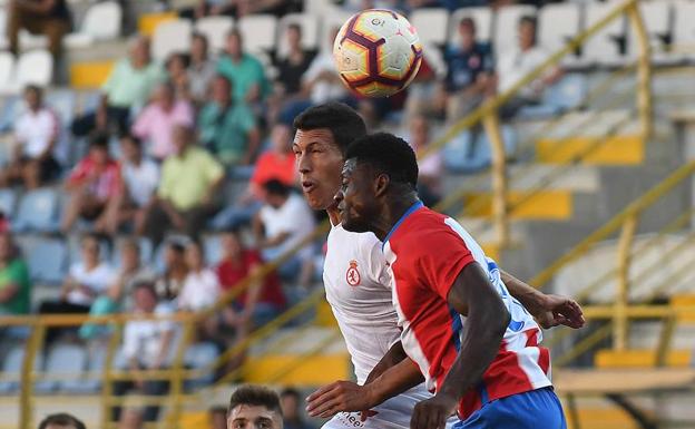 Albizua, en un partido de pretemporada con la Cultural.