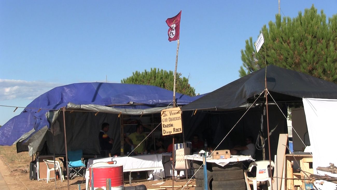 La acampada de Vestas: indignación, una cocina, un ataud y preparados para una larga lucha