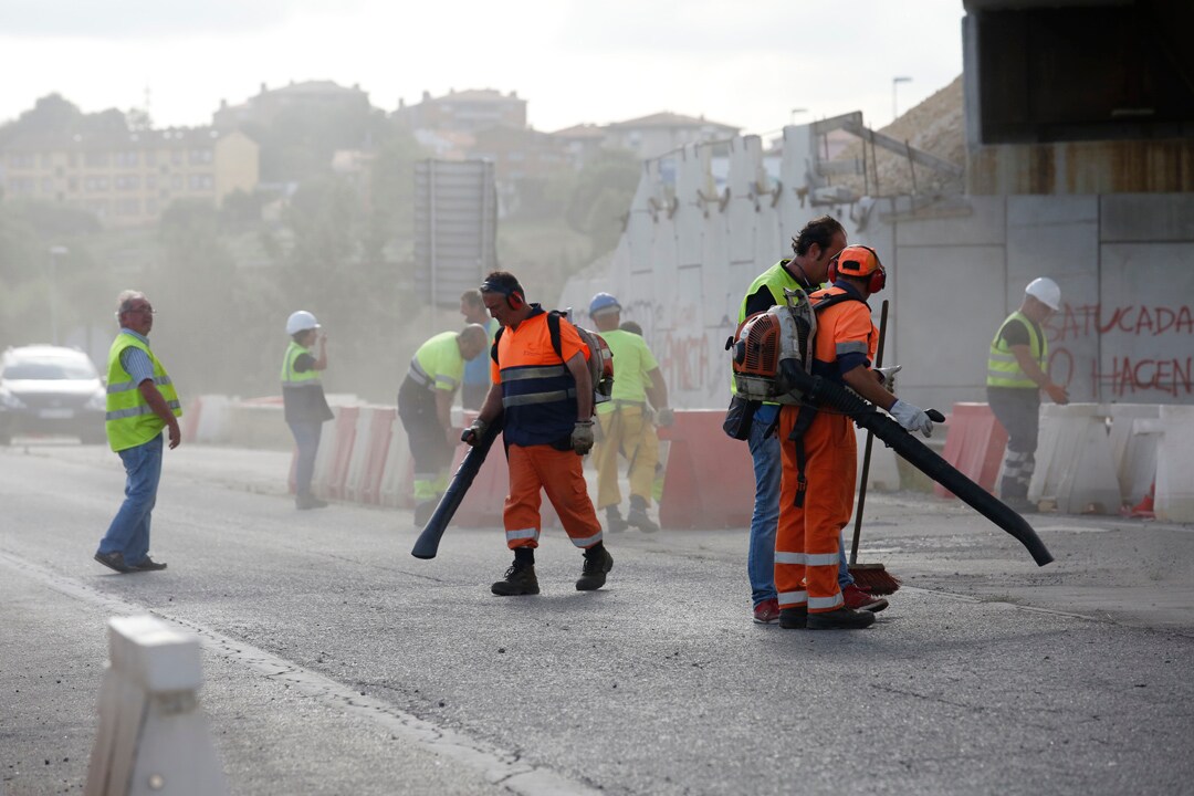 El vehículo impactó contra uno de los pilares de los nuevos accesos al PEPA