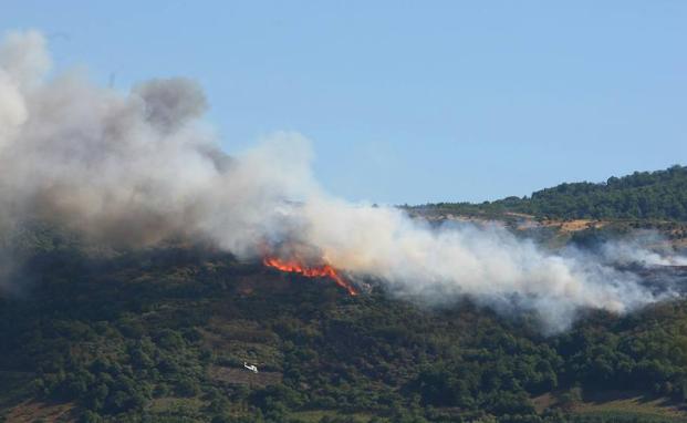 Incendio en los montes del Bierzo. 