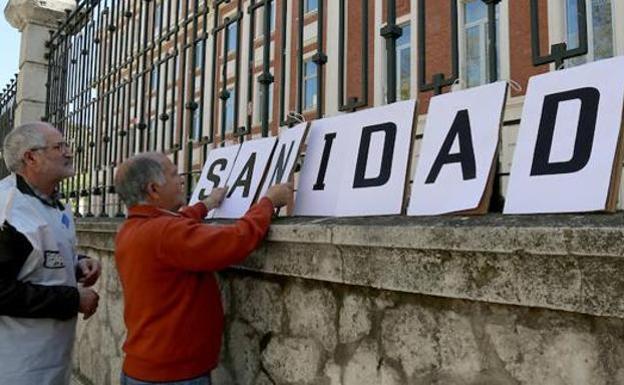 Protesta contra el estado de la sanidad rural. 