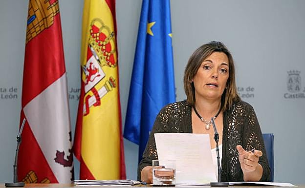 La portavoz de la Junta de Castilla y León, Milagros Marcos. 