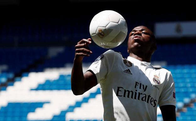 Vinicius en su presentación.