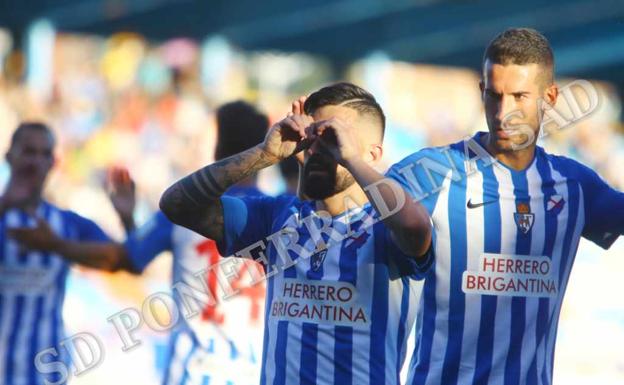 Celebración de uno de los goles.