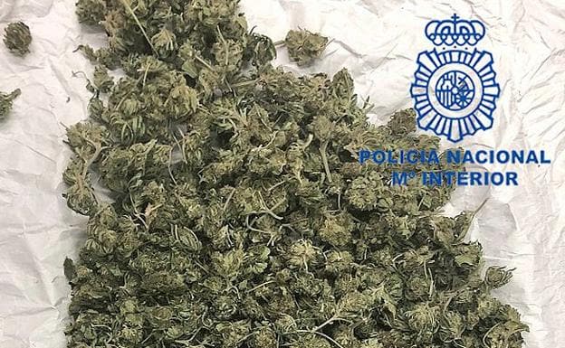 Imagen de la marihuana incautada por la Policía Nacional.