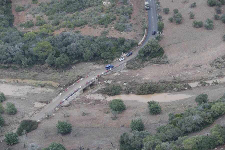 Los efectivos de la UME colaboran en las tareas de recuperación de las zonas afectadas por las inundaciones de Mallorca