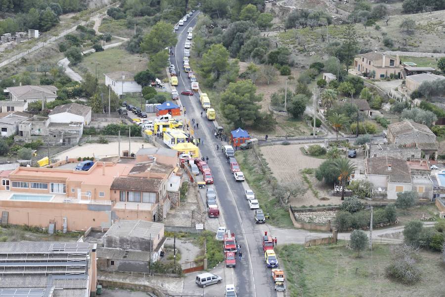 Los efectivos de la UME colaboran en las tareas de recuperación de las zonas afectadas por las inundaciones de Mallorca