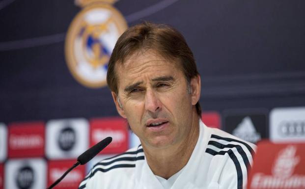 Julen Lopetegui, en rueda de prensa. 