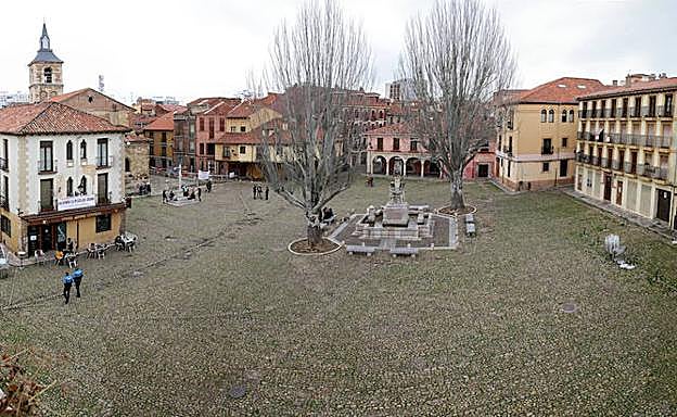 Vista aérea de la Plaza del Grano. 