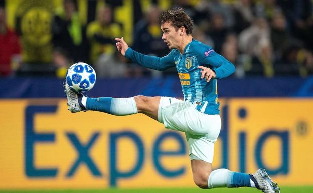 Antoine Griezmann, durante el partido ante el Dortmund. 