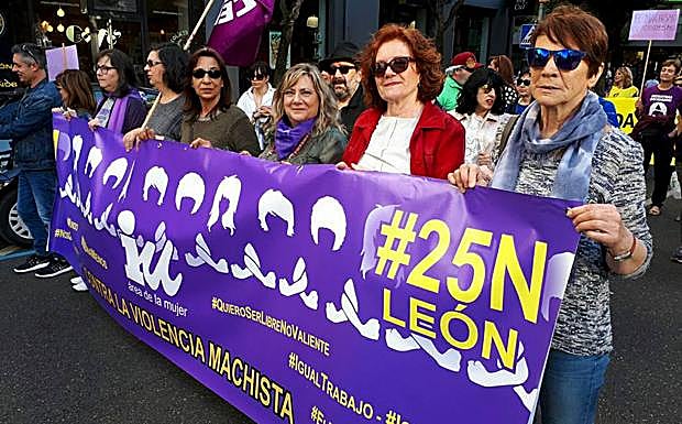 Manifestación en contra de la violencia machista
