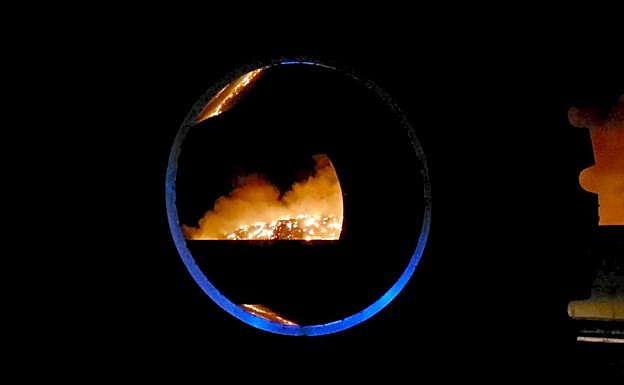 Imagen de RMD durante el gran incendio de 2015.