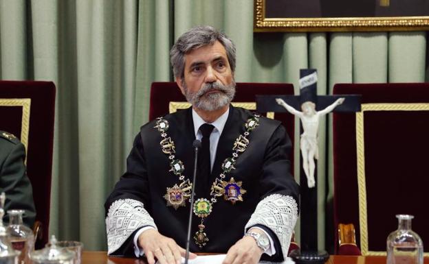 El presidente del Tribunal Supremo y del Consejo General del Poder Judicial, Carlos Lesmes. 