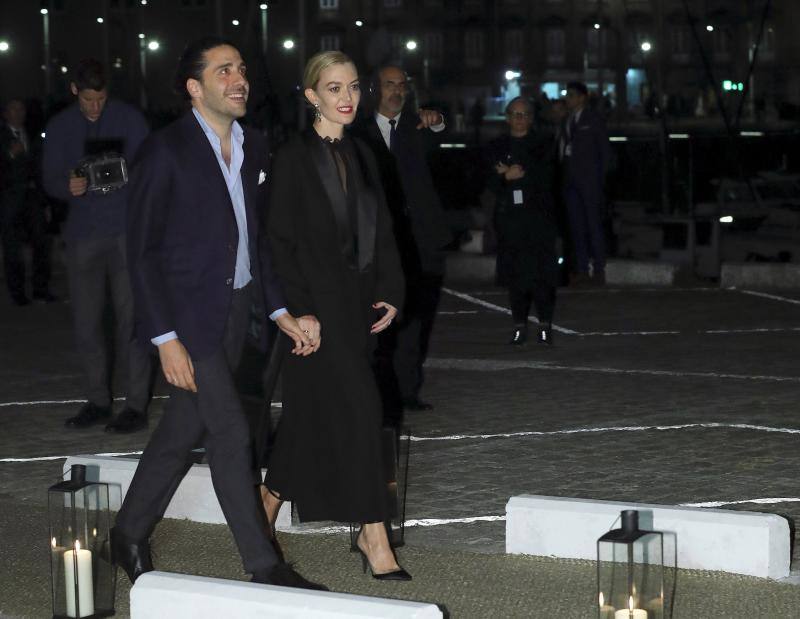 Marta Ortega y Carlos Torretta a su llegada a la celebración. 