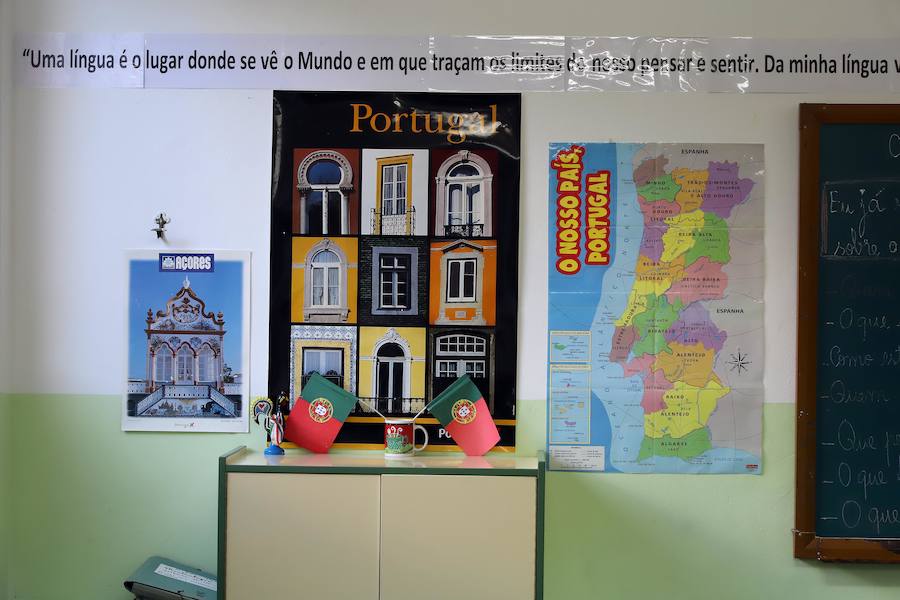 Aula de portugués en el CEIP Menéndez Pidal de Bembibre. 