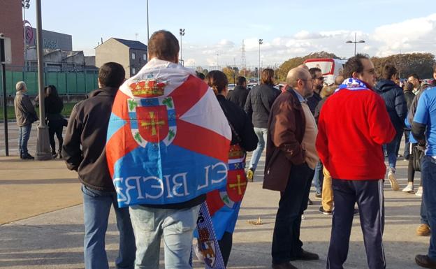 Los seguidores de la Ponferradina.