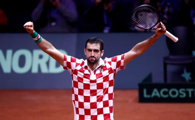 Marin Cilic celebra su victoria ante Jo-Wilfried Tsonga. 