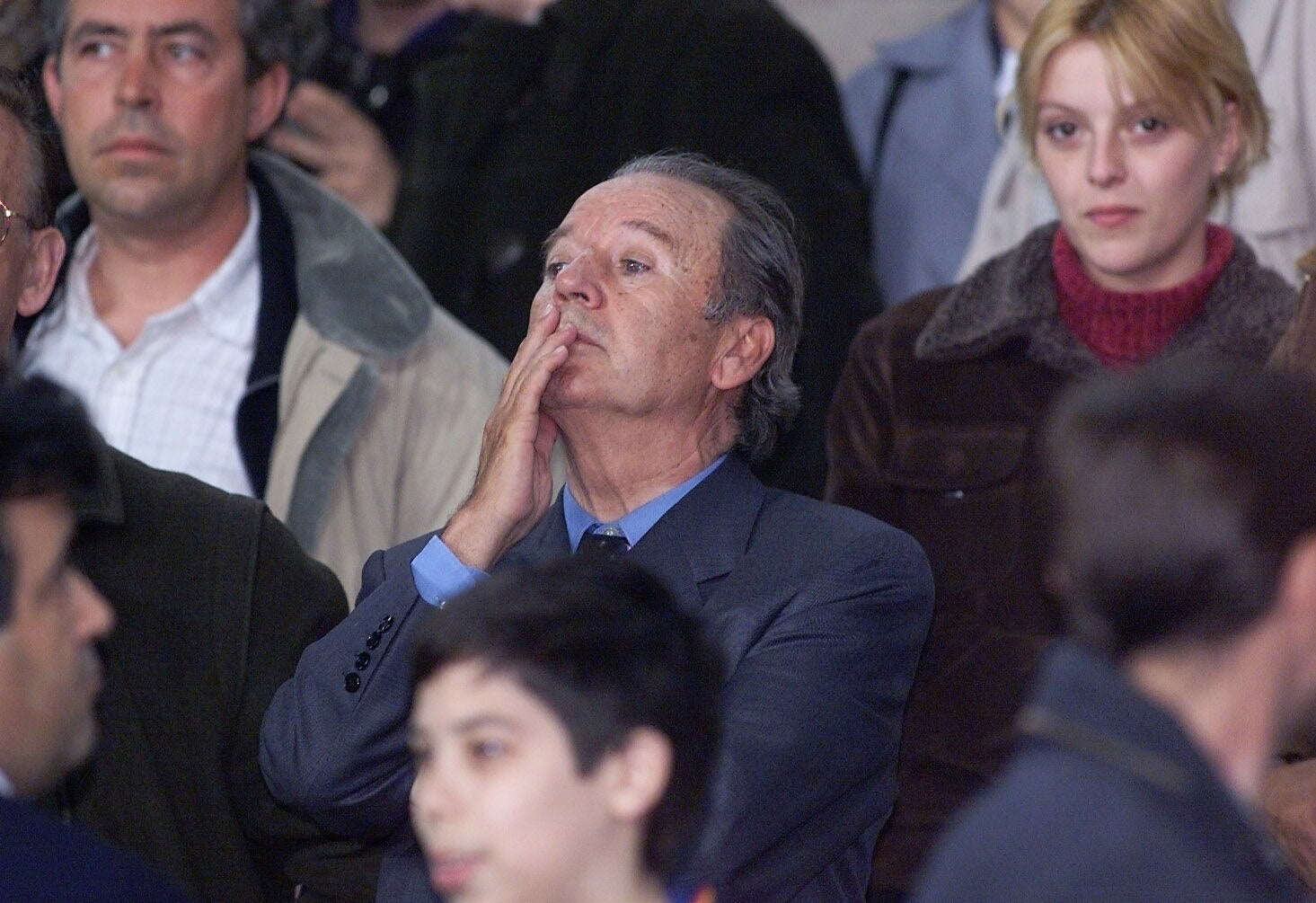 Núñez en el palco del Camp Nou (2000)