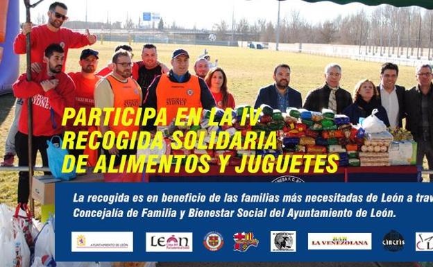 La Peña Leonesa FC Barcelona promueve la IV Recogida Solidaria de Alimentos y Juguetes
