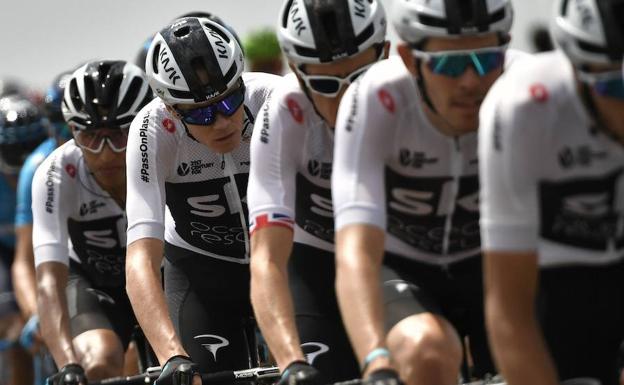 El equipo Sky en el Tour de Francia. 