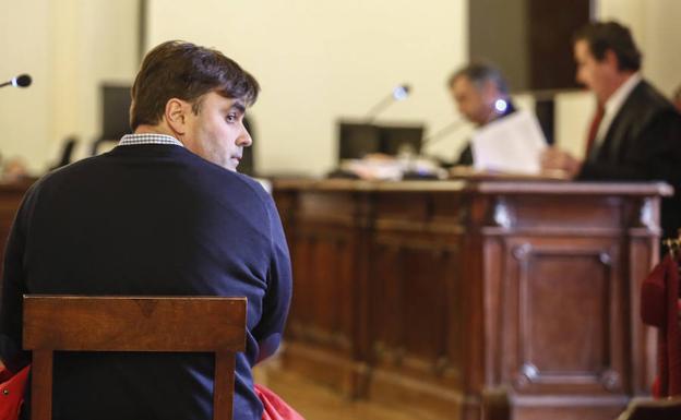 Sergio Álvarez, durante la celebración del juicio en la Audiencia Provincial de León. 